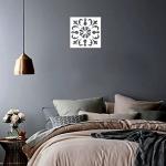 Vah White Wooden Square Traditional Wall Art Decor Hanging Office