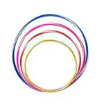 Fitfix Multicolor Plastic, Pe Helix Sports Hula Hoop For Exercise Fitness, 24 Inch Diameter (Pack Of 5)
