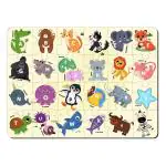 Mini Leaves Multicolor Wooden Spell And Learn Alphabets Puzzle For 2 Years Kids (Pieces Of 24)