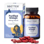 Bbetter Veda Purified Shilajit 500Mg ,60 Veg Capsules