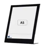 Porpoise A-5 Acrylic Display Stand Black Border Display Stands (A-5 Portrait) 8.5
