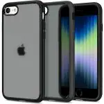 Spigen Ultra Hybrid Frost Black TPU and Polycarbonate Back Cover Case Compatible with iPhone SE 2022, iPhone SE 2020, iPhone 7 and iPhone 8 7.11 x 14.22 x 1.05 cm
