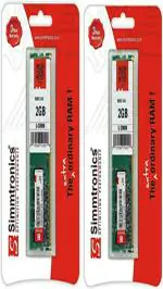 Simmtronics 2GB DDR2 Desktop RAM 800 MHz (PC 6400) with 3 Year Warranty (Pack of 2)