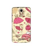 Casotec Paris Pattern Design Printed Silicon Soft TPU Back Case Cover for Panasonic P50 Idol