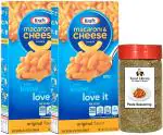 Food Library 2 Kraft Macaroni And Cheese, 206 G And Pasta Seasoning Mix, 40G, (Combo Of 2)