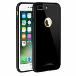 ERIT iPhone 7 Plus Black Polycarbonate Shock-Absorbent Glass Back Case Cover