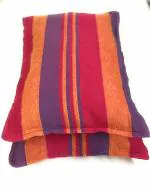 FILO d'ORO Pink Khadi Cotton Striped Handloom Pillow Cover 36 x 60 cm (Set of 2)