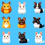 Love Creation A4 Size poster print for creative wall art- pawsome-playmates-11476(Non Sticker)