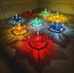 MOSTSHOP New Diwali Diya Colourful 3D Reflection Diya Oil Lamp for Diwali Decoration Items for Home - Diya for Decoration Puja Set of (12)