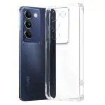 Fashionury Shockproof Crystal Clear Back Cover Case for Vivo Y200e 5G | Raised Bumps for Camera & Screen Protection | Transparent Back Cover Case for Vivo Y200e 5G