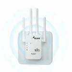 Melbon Wifi Range Extender Router to Enhance coverage & Signal Strength, Wireless Signal Booster & Repeater with compact wall plug Design & LAN Port