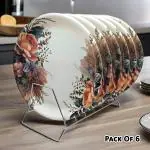 Inpro Elegance With Our 6-Piece Melamine Round Dinner Plate Set - Perfect For Snacks, Dinner Parties, And Everyday Use!