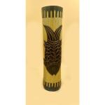 Fishy Hand Engraved Table Top / Desk Top Natural Bamboo Vase