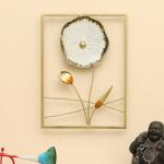 vedas Multicolour Metal Rectangular Gozo Flowers Wall Frame, Wall Art Sculpture for Living Room Bedroom, Hotel Office Home Decor (Size: 13 X 17 Inches)