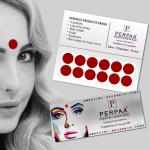 PERPAA Kumkum Light Maroon Round Bindi Book for Ladies Forehead (Stick On) (01, Diameter 15mm, Light Maroon)