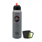 Flair Copa Vacuum Insulated Steel Flask with Drinking Cup Lid 500 ML Grey_Green Color