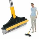 MOSTSHOP Cleaner Mop Brush Swiper with Strong Bristle | 2 in 1 Scrape Floor Scrubbing Brush with Long Handle | Tile Cleaner Broom Brush for Kitchen (Multi Color)
