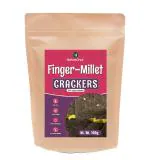 NatureOnus Finger-Millet Crackers (NACHNI)-100Gms- Pack of 2 | Baked, Vegan, Gluten Free, Sugar Free, Soy Free, Rice Flour Free, Nut Free |