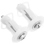 Elegant Casa PVC European Toilet Seat Cover Screw Hinges (White, Standard Size)