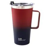 The Better Home Blue, Maroon Stainless Steel Insulated Coffee Mug With Lid And Handle