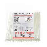 Novoflex CPS 100 ES ,Cab Lok Nylon Cable Ties 100 x 2.5 mm Colour: Natural White ,Pack of 100, 4 Inch, Tensile Strength: 8 KGF / 18 LBS