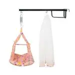 Made2Craft Baby Swing Cradle with Mosquito Net - Peach