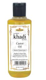 SWADESHI KHADI HERBAL Castor Oil For Healthy & Shiny Hair (Pack of 1) (210 ml