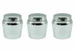 eKitchen Stainless Steel Mushroom | Tapered Canister Set of 3 pcs