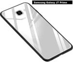 Zybux Samsung Galaxy J7 Prime White Glass and Silicon Shockproof Bumper Mobile Back Case
