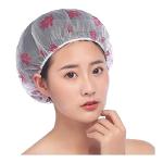 MAPPERZ Reusable Printed Bathing Shower Cap With Elastic Band For Men & Women-Multicolor(Pack of 3)