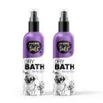 Wagging Tails Dry Bath waterless Shampoo for Dogs, Cats and Pets |Fresh Natural Fragrance with Deep Cleansing for Grooming and Bathing | Easy to Use When Travelling with Pet - 200ML - Pack of 2