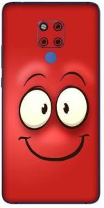 aadia Huawei Mate 20 X Matte Vinyl Smiley Printed Mobile Skin Sticker with Scratch Resistant Lamination