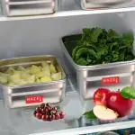 HAZEL Stainless Steel Airtight Containers for Storage with Transparent Lid | Large Steel Dabba | Leakproof Container for Kitchen Storage Set of 2, 2800 ML and 3500 ML, Silver