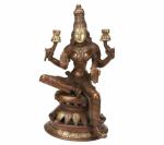 Kartique Durable Brass Laxhmi Padmavati Staue - 12 Inches