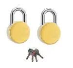 Godrej Locks Golden Brass Navtal Ultra Xl Plus Padlock with 4 Common Keys Lock (Pack of 2)