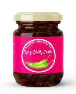 JAYASHRI HOMEMADES Green Chilli Pickle No Artificial Color and Additives Spicy and Tangy - 500 g