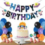 Festiko Space, Astronaut Happybirthday Theme Party Decoration Combo (28 Pcs)