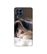 Casotec Sleepy Kitten Design 3D Printed Hard Back Case Cover for Samsung Galaxy M53 5G