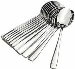 T-KA108 Pure stainless steel spoon, Fancy design spoon, Modern cutlery spoon, Steel Spoon , Silver finish steel spoon, with (Pack 12) Stainless Steel Table Spoon Set (Pack of 12)