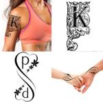 Ordershock Organic KP Name Letter Temporary Body Tattoo (Pack of 2)