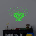 DreamKraft Green Graphic Print Vinyl Glow In The Dark Kids Room Decor Radium Sticker 20x1 cm