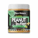 Born Reborn Natural Peanut Butter Non GMO | Gluten Free | Vegan | Cholesterol Free (Crunchy 500g)