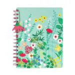Doodle Floral Pop Hard Bound Spiral Notebook Diary With Bookmark Dangler And Sticker - B5, 160 Pages, 80 GSM