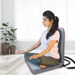 Kawachi Folding Relaxing Buddha Yoga Meditation Chair Back Support Reading Floor Chair Grey