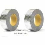 NEPHEW Leakage Repair Waterproof Tape for Pipe Leakage Roof Water Leakage Solution Aluminium Foil Tape Waterproof Adhesive Tape Sealing Butyl Rubber Tape for Surface Crack, Pipe Rupture (5cmx5m)