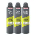 Dove Men Care Sport Active Fresh Dry Spray Antiperspirant Deodorant, 250 Ml (Pack Of 3)