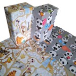 eVincE Giraffe & Panda, 2 Pattern Gift Wrapping Papers | 5 x 2 Rolls | 10 Fact filled Gifts Wraps