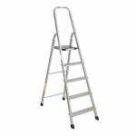 Asian Paints TruCare Home Ladder, Foldable with 5 Steps | Durable, Heavy Duty (5 Steps, Silver)