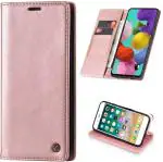 ClickCase Sheepskin Series Oppo F1 Plus Rose Gold Faux Leather Mobile Wallet Flip Cover