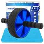 Strauss Core Workout Abdominal Ab Exercise Roller Wheel for Men & Women, (Blue)